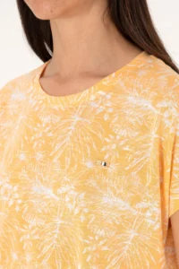 US Polo Assn. Women Orange Patterned Crew Neck T-Shirt - Image 7