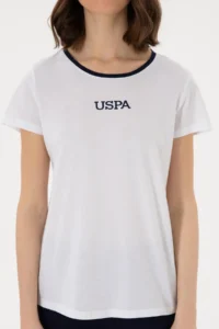 US Polo Assn. Women WHITE Crew Neck T-Shirt - Image 6