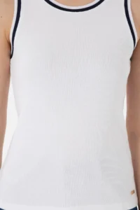 US Polo Assn. Women WHITE Sleeveless Crew Neck T-Shirt - Image 6
