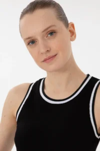US Polo Assn. Women Black Sleeveless Crew Neck T-Shirt - Image 2