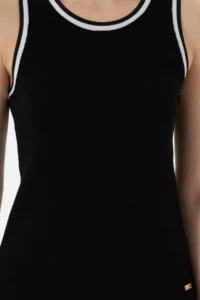 US Polo Assn. Women Black Sleeveless Crew Neck T-Shirt - Image 6