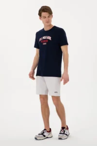 US Polo Assn. Men Light Gray Knitting Shorts - Image 3