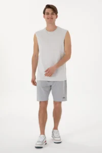 US Polo Assn. Men Gray Melange Knitting Shorts