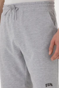 US Polo Assn. Men Gray Melange Knitting Shorts - Image 5
