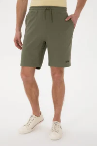 US Polo Assn. Men Dark Khaki Knitting Shorts - Image 2