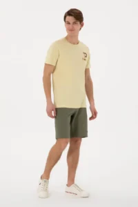 US Polo Assn. Men Dark Khaki Knitting Shorts - Image 3