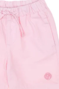 US Polo Assn. Girls' Light Pink Cotton Weaving Shorts - Image 4