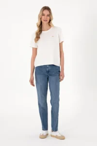 US Polo Assn. Women WHITE Crew Neck Knitwear T-Shirt - Image 4