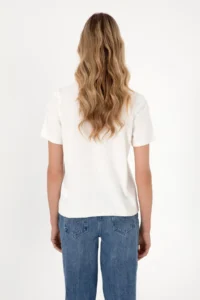 US Polo Assn. Women WHITE Crew Neck Knitwear T-Shirt - Image 5