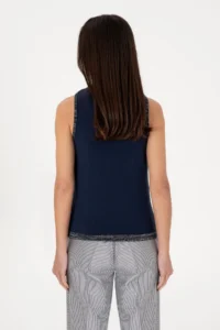 US Polo Assn. Women Navy Blue Crew Neck Knitwear T-Shirt - Image 5