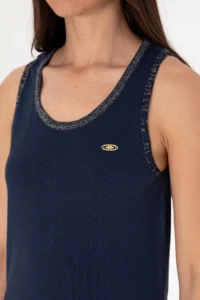 US Polo Assn. Women Navy Blue Crew Neck Knitwear T-Shirt - Image 7