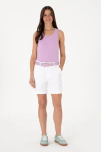 US Polo Assn. Women Lilac Crew Neck Knitwear T-Shirt - Image 4