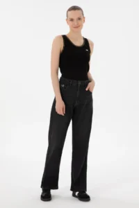 US Polo Assn. Women Black Crew Neck Knitwear T-Shirt - Image 4