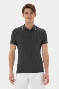 US Polo Assn. Men slim Fit Crew Neck Anthracite T-Shirt