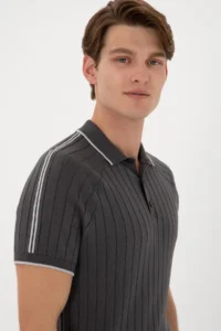 US Polo Assn. Men slim Fit Crew Neck Anthracite T-Shirt - Image 2
