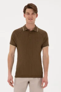 US Polo Assn. Men slim Fit Crew Neck Khaki T-Shirt