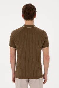 US Polo Assn. Men slim Fit Crew Neck Khaki T-Shirt - Image 5