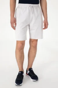 US Polo Assn. Men Light Gray Knitting Shorts - Image 2