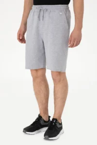 US Polo Assn. Men Gray Melange Knitting Shorts - Image 2