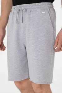 US Polo Assn. Men Gray Melange Knitting Shorts - Image 5
