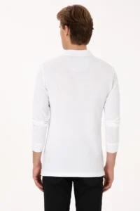 US Polo Shirt Assn. Men slim Fit Polo Shirt Shirt Collar WHITE Basic Sweatshirt - Image 5