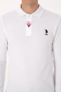 US Polo Shirt Assn. Men slim Fit Polo Shirt Shirt Collar WHITE Basic Sweatshirt - Image 6