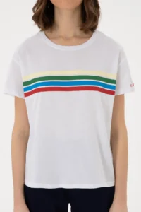 US Polo Assn. Women WHITE Crew Neck T-Shirt - Image 6