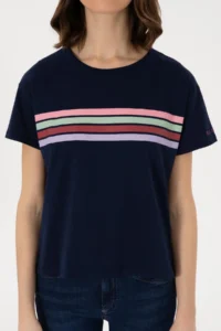 US Polo Assn. Women Navy Blue Crew Neck T-Shirt - Image 6