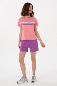 US Polo Assn. Women Pink Crew Neck T-Shirt - Image 4