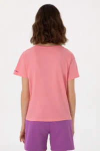 US Polo Assn. Women Pink Crew Neck T-Shirt - Image 5