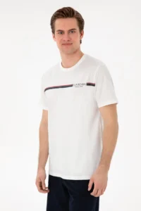 US Polo Shirt Assn. Men Crew Neck WHITE Pajama Set - Image 3
