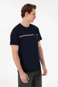 US Polo Shirt Assn. Men Crew Neck Navy Blue Pajama Set - Image 3