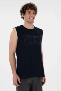 US Polo Shirt Assn. Men Crew Neck Navy Blue Pajama Set - Image 3