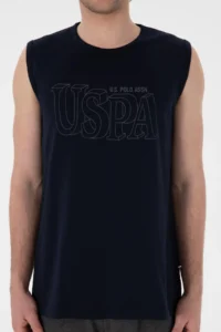 US Polo Shirt Assn. Men Crew Neck Navy Blue Pajama Set - Image 6