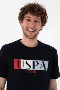 US Polo Shirt Assn. Men Crew Neck Navy Blue Pajama Set - Image 2