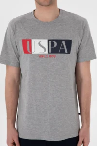 US Polo Shirt Assn. Men Crew Neck Gray Melange Pajama Set - Image 6