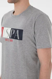 US Polo Shirt Assn. Men Crew Neck Gray Melange Pajama Set - Image 7