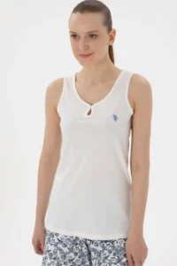 US Polo Assn. Women Ecru Pajama Set - Image 3