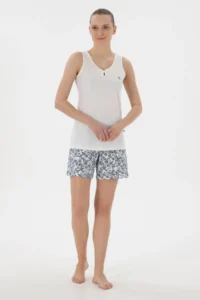 US Polo Assn. Women Ecru Pajama Set - Image 4