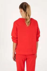 US Polo Assn. Women Red Crew Neck Basic Sweatshirt - Image 5