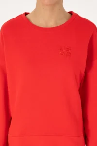 US Polo Assn. Women Red Crew Neck Basic Sweatshirt - Image 6