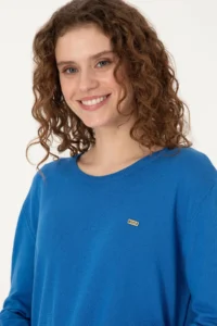 US Polo Assn. Women Blue Basic Sweater - Image 2
