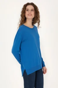 US Polo Assn. Women Blue Basic Sweater - Image 3