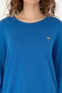 US Polo Assn. Women Blue Basic Sweater - Image 6