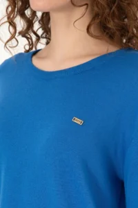 US Polo Assn. Women Blue Basic Sweater - Image 7