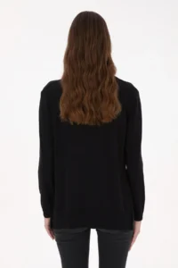 US Polo Assn. Women Black V-neck Basic Sweater - Image 5