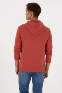 US Polo Assn. Men Regular Fit Hooded Dusty ROSE Basic Sweatshirt - Image 5