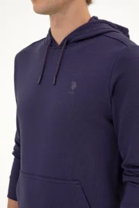 US Polo Assn. Men Regular Fit Hooded Plum Basic Sweatshirt - Image 7