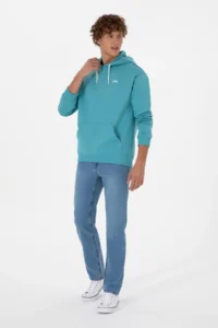 US Polo Assn. Men Oversized Fit Hooded Fleece MINT Basic Sweatshirt - Image 4