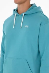 US Polo Assn. Men Oversized Fit Hooded Fleece MINT Basic Sweatshirt - Image 7